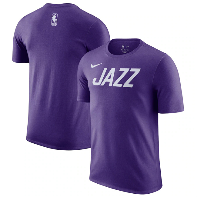 Men's Utah Jazz Purple 2024/25 City Edition Essential Logo T-Shirt